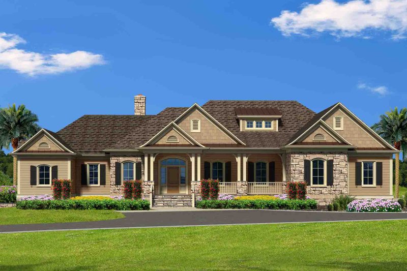 Dream House Plan - Traditional Exterior - Front Elevation Plan #1054-21