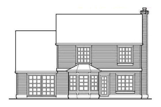 Exterior - Rear Elevation for Craftsman House Plan #48-112 - 3 bed, 2.5 bath
