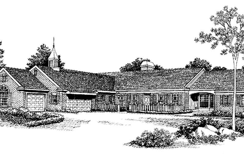 Architectural House Design - Country Exterior - Front Elevation Plan #72-781