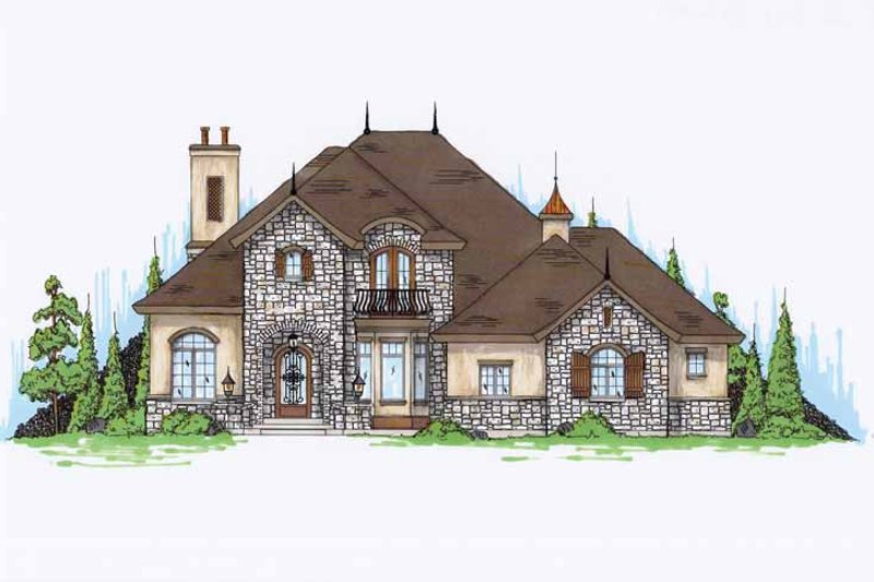 Dream House Plan - European Exterior - Front Elevation Plan #945-76