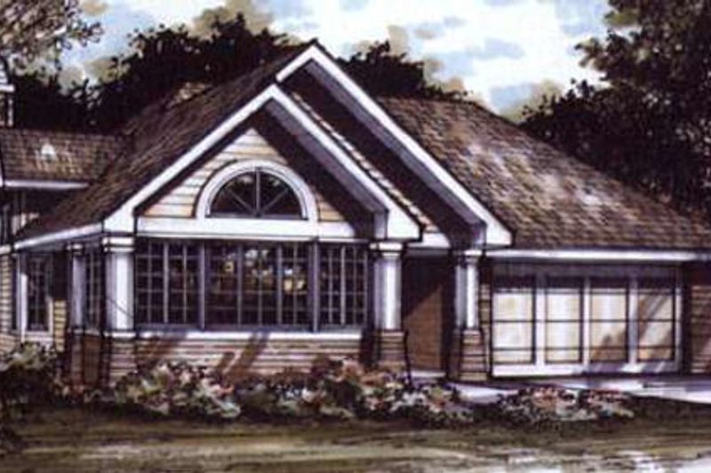 Bungalow Style House Plan - 1 Beds 2 Baths 1421 Sq/Ft Plan #320-386