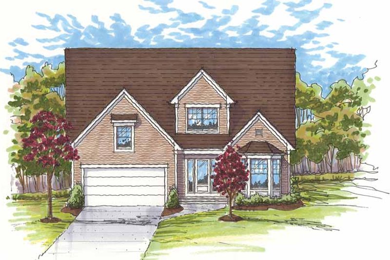 House Blueprint - Traditional Exterior - Front Elevation Plan #435-9