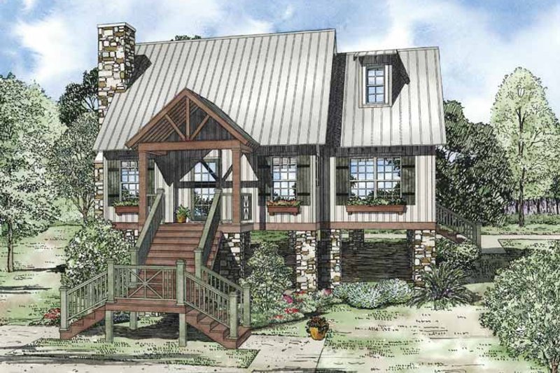 Dream House Plan - Mediterranean Exterior - Front Elevation Plan #17-3306