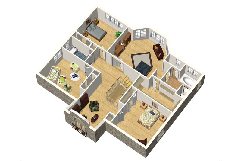 Dream House Plan - Floor Plan - Upper Floor 1 for European House Plan #25-4692 - 4 bed, 2 bath
