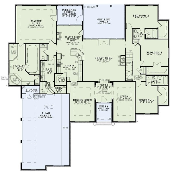 Dream House Plan - European Floor Plan - Main Floor Plan #17-2297