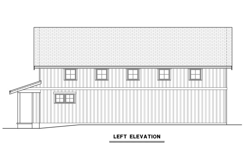 Architectural House Design - Exterior - Other Elevation 1 for Barndominium House Plan #1070-219 - 1 bed, 1 bath