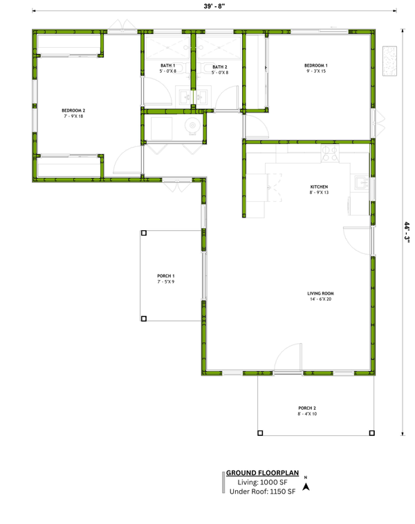 Ranch Floor Plan - Main Floor Plan #1106-55