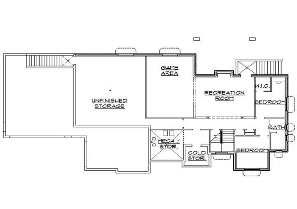 House Plan Design - Traditional Floor Plan - Lower Floor Plan #5-273