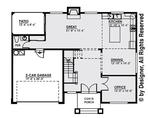 Dream House Plan - Contemporary Floor Plan - Main Floor Plan #1066-4