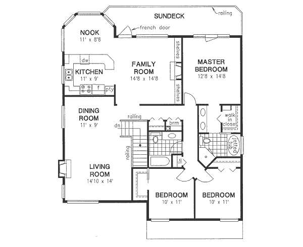 Home Plan - Traditional Floor Plan - Main Floor Plan #18-9242