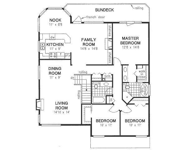 Traditional Floor Plan - Main Floor Plan #18-9242