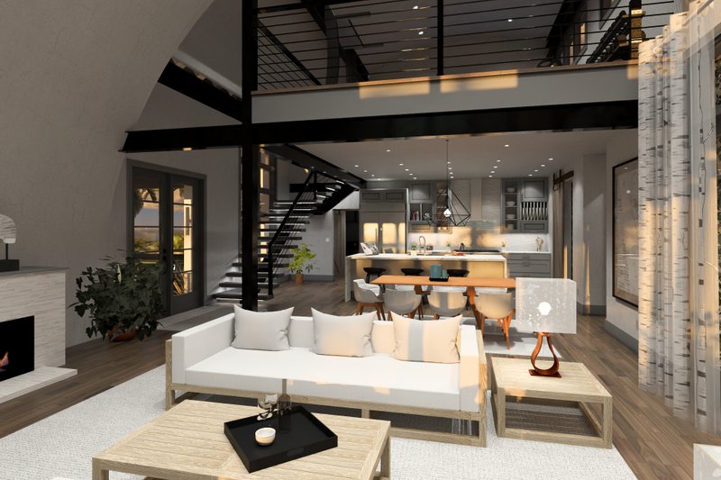 House Design - Interior - Family Room 1 for Barndominium House Plan #120-283 - 3 bed, 2 bath