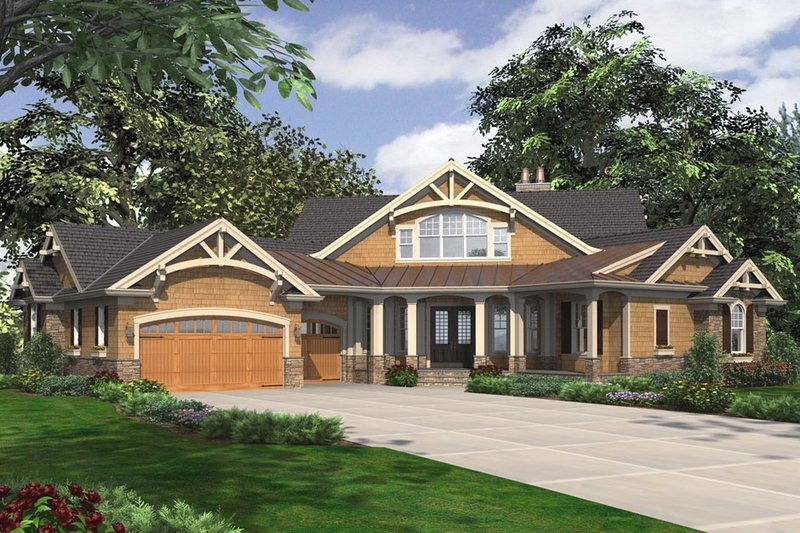 Home Plan - Craftsman Exterior - Front Elevation Plan #132-211