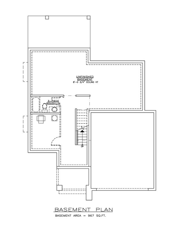 Modern Floor Plan - Lower Floor Plan #1100-57