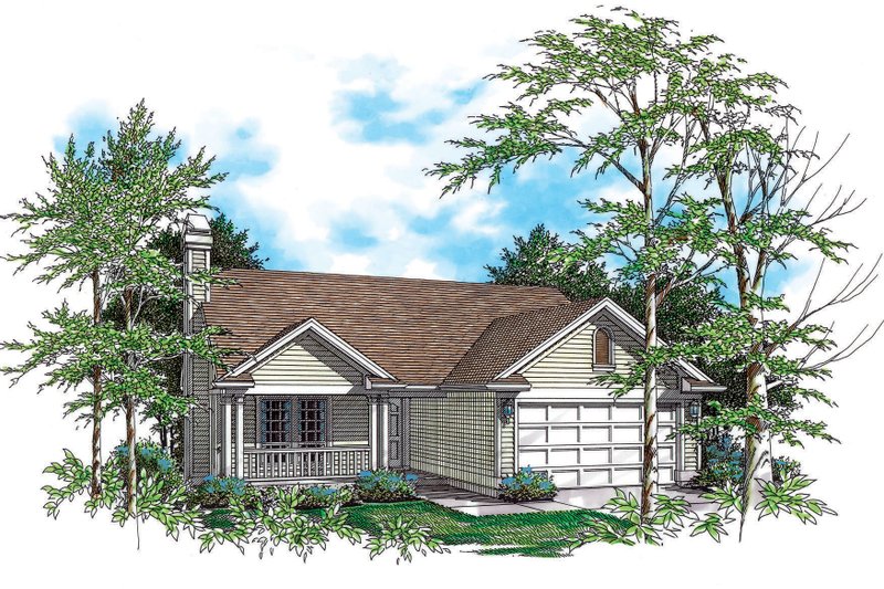 House Blueprint - Craftsman Exterior - Front Elevation Plan #48-585