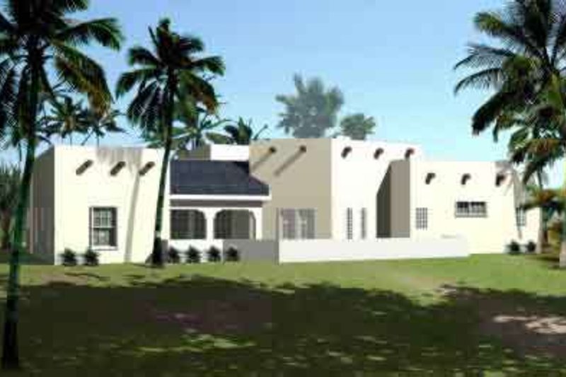 House Plan Design - Adobe / Southwestern Exterior - Front Elevation Plan #1-839
