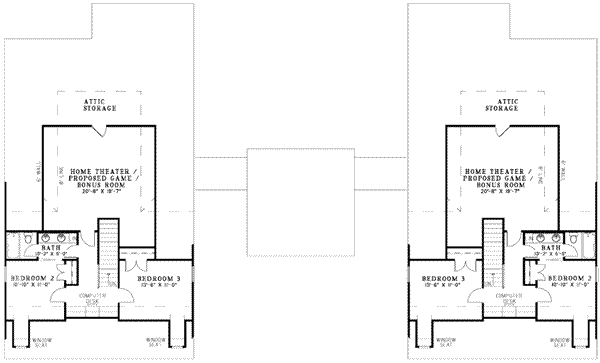Home Plan - Southern Floor Plan - Upper Floor Plan #17-2263