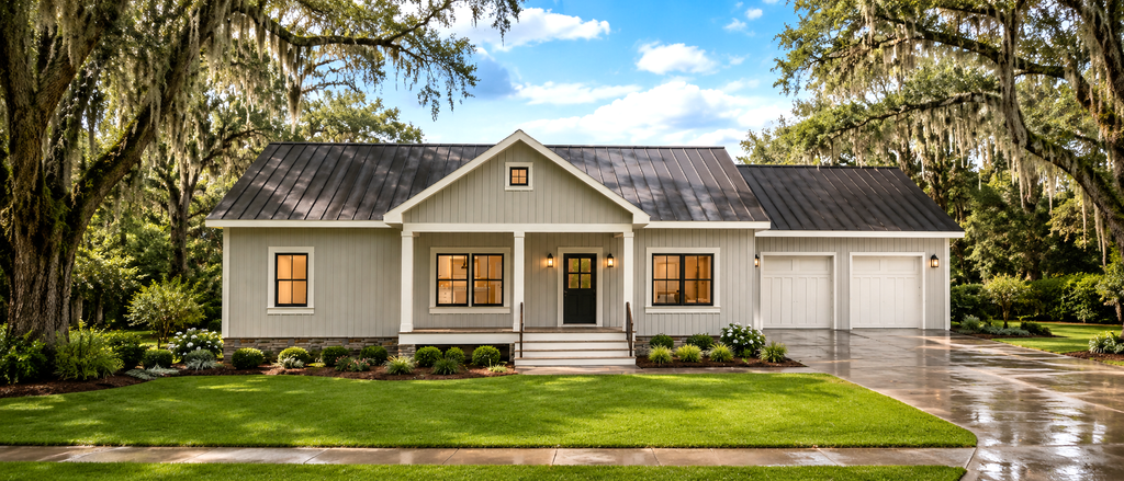 Exterior - Front Elevation 2 for Farmhouse House Plan #44-315 - 3 bed, 2 bath
