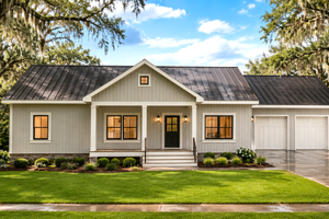 House Blueprint - Exterior - Front Elevation for Farmhouse House Plan #44-315 - 3 bed, 2 bath
