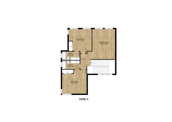Architectural House Design - Modern Floor Plan - Upper Floor Plan #1110-38
