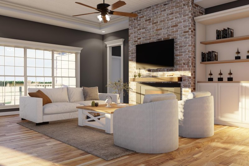 Dream House Plan - Interior - Family Room 1 for Southern House Plan #17-2066 - 4 bed, 3 bath