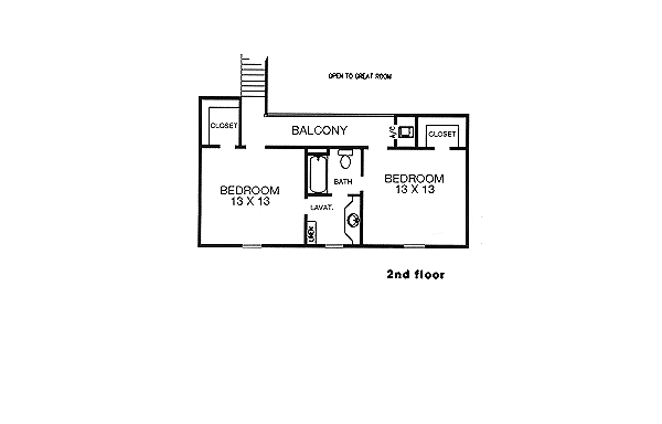Home Plan - Country Floor Plan - Upper Floor Plan #14-210
