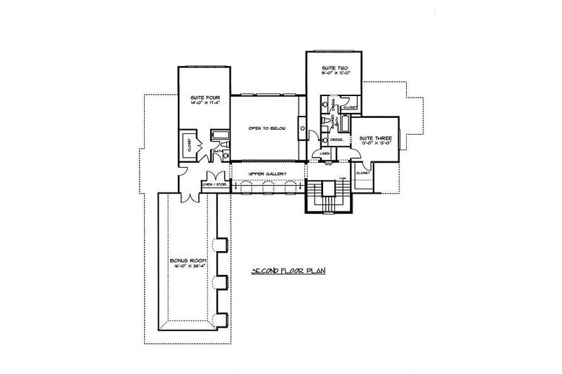 Home Plan - Floor Plan - Upper Floor for European House Plan #413-147 - 4 bed, 3.5 bath