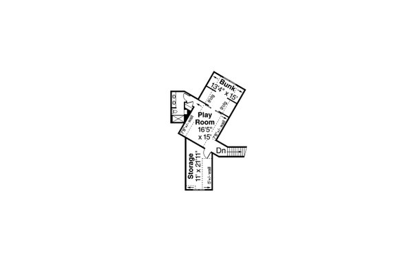 Traditional Floor Plan - Upper Floor Plan #124-1318