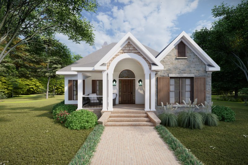 House Blueprint - Cottage Exterior - Front Elevation Plan #1094-14