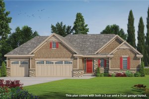 Craftsman Exterior - Front Elevation Plan #20-2066