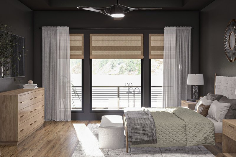 Dream House Plan - Interior - Master Bedroom 1 for Beach House Plan #455-457 - 2 bed, 2.5 bath