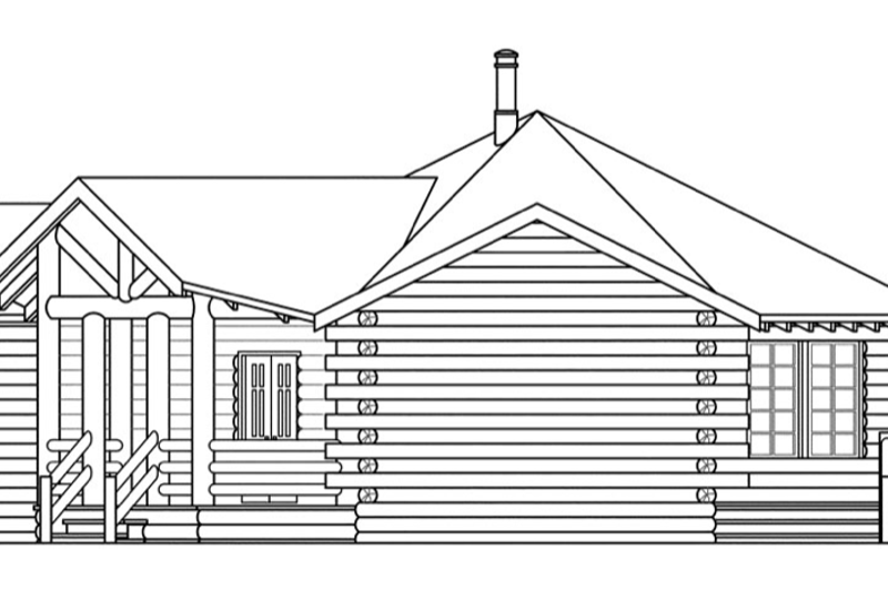 Home Plan - Exterior - Other Elevation 1 for Log House Plan #124-140 - 2 bed, 2 bath