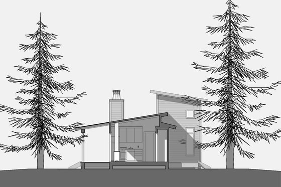 Exterior - Other Elevation 6 for Modern House Plan #531-4 - 1 bed, 1 bath