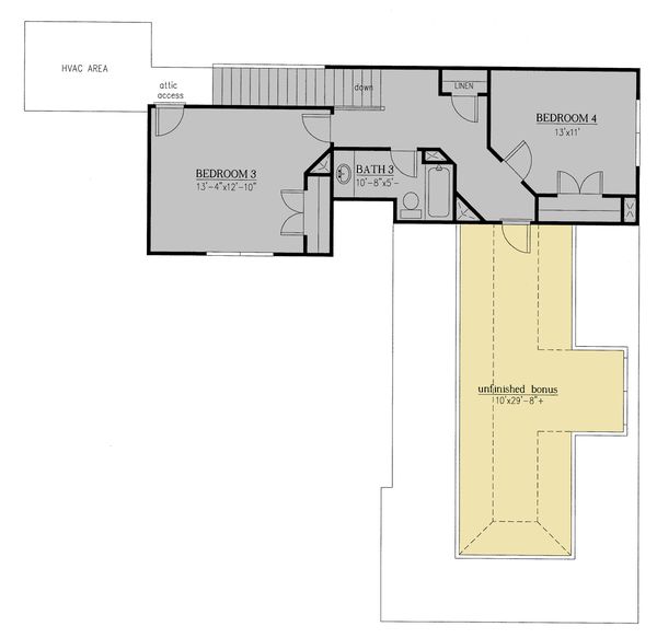 House Plan Design - Craftsman Floor Plan - Upper Floor Plan #437-111