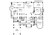 Mediterranean Style House Plan - 3 Beds 3.5 Baths 4359 Sq/Ft Plan #930-135 