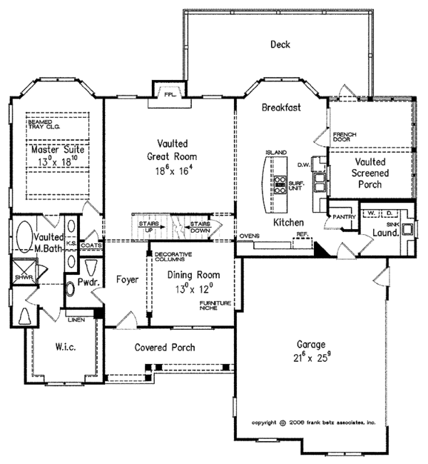 Architectural House Design - Country Floor Plan - Main Floor Plan #927-403