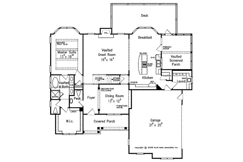 Home Plan - Floor Plan - Main Floor for Country House Plan #927-403 - 3 bed, 2.5 bath