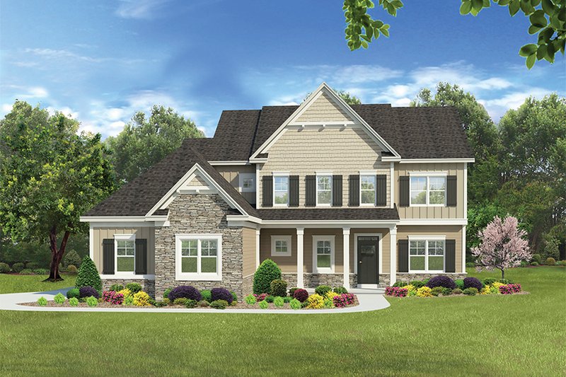 Dream House Plan - Exterior - Front Elevation 3 for Traditional House Plan #1010-136 - 4 bed, 2.5 bath