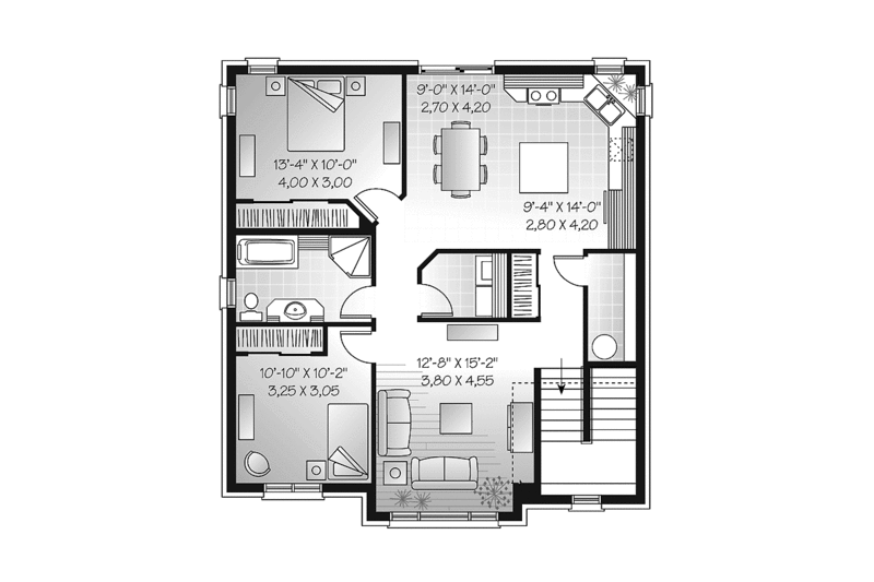 Home Plan - Floor Plan - Upper Floor for European House Plan #23-2448 - 6 bed, 3 bath