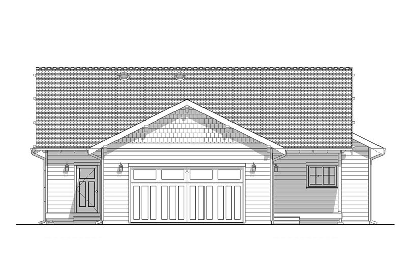 Home Plan - Exterior - Rear Elevation for Craftsman House Plan #1099-4 - 3 bed, 2 bath