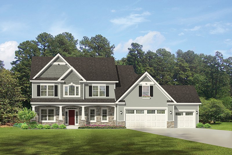Home Plan - Exterior - Front Elevation 3 for Traditional House Plan #1010-132 - 4 bed, 2.5 bath