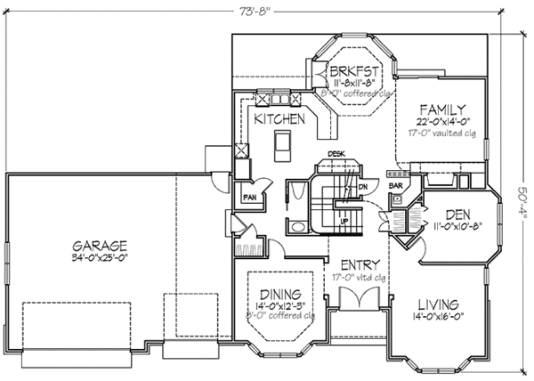 Dream House Plan - European Floor Plan - Main Floor Plan #320-1092
