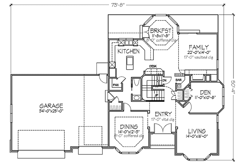 Home Plan - Floor Plan - Main Floor for European House Plan #320-1092 - 4 bed, 2.5 bath