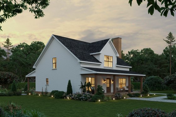Exterior - Front Elevation 4 for Farmhouse House Plan #1117-38 - 3 bed, 2.5 bath