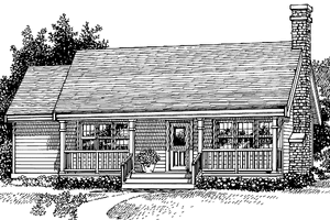 House Blueprint - Country Exterior - Front Elevation Plan #47-1020