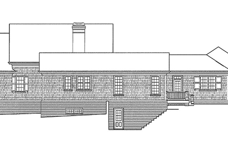 Home Plan - Exterior - Rear Elevation 1 for Classical House Plan #429-248 - 3 bed, 2.5 bath