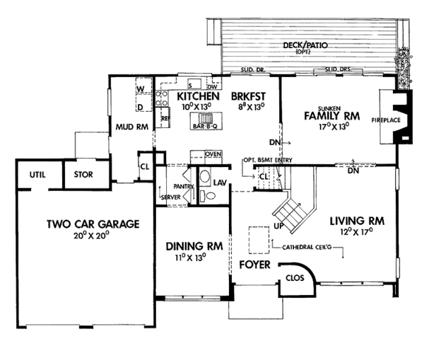 Dream House Plan - Contemporary Floor Plan - Main Floor Plan #314-259