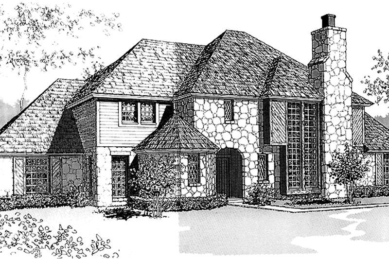 Architectural House Design - European Exterior - Front Elevation Plan #310-1062