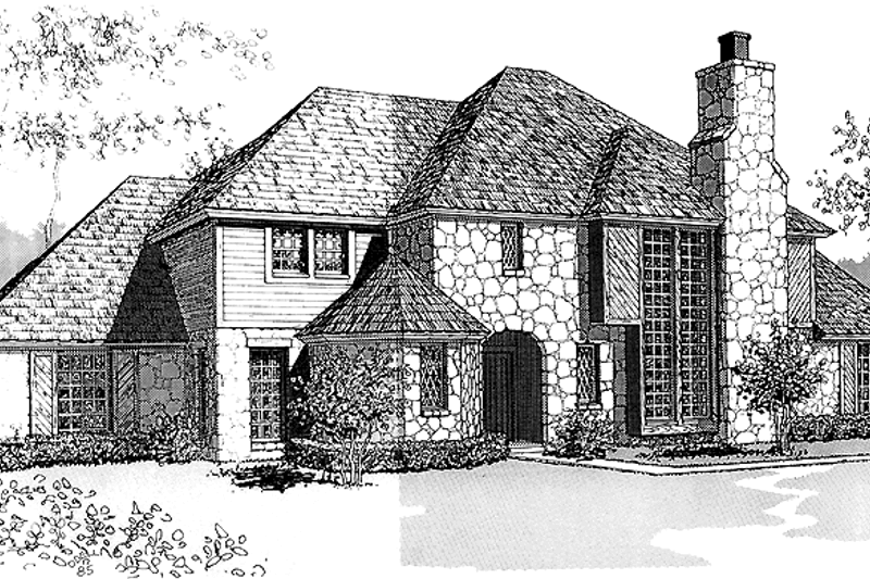 Home Plan - European Exterior - Front Elevation Plan #310-1062