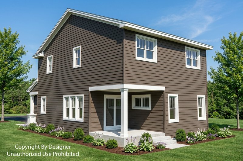 Home Plan - Exterior - Rear Elevation for Craftsman House Plan #51-1545 - 3 bed, 2.5 bath